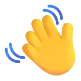 Hand wave emoji