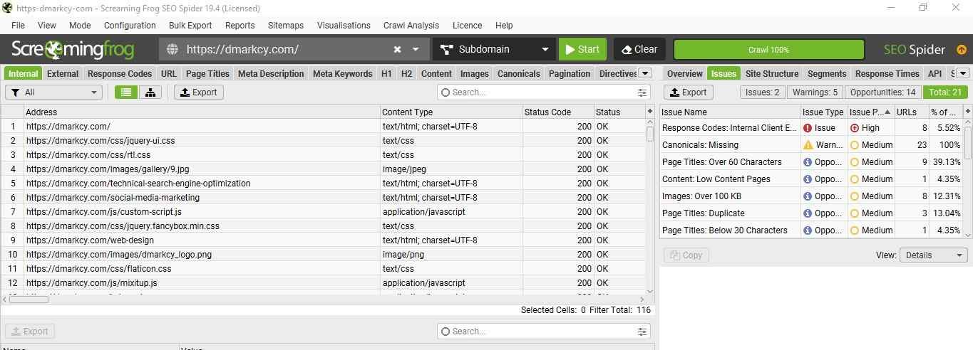A detailed SEO audit spreadsheet from Enneaagon's competitor analysis service in Bangladesh, tracking technical metrics including Domain Authority (DA), indexing status, backlink quality, and on-page keyword optimization.