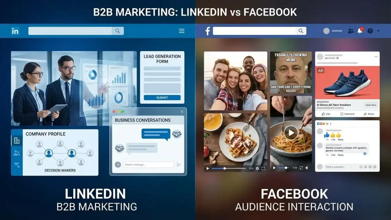 B2B Marketing on LinkedIn vs Facebook