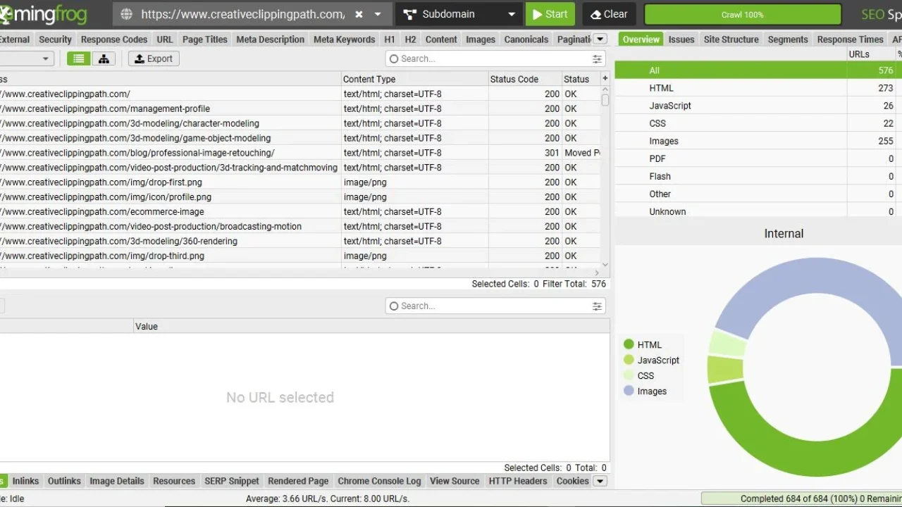 Full Audit (Screaming Frog + Manual Check) Work Demo