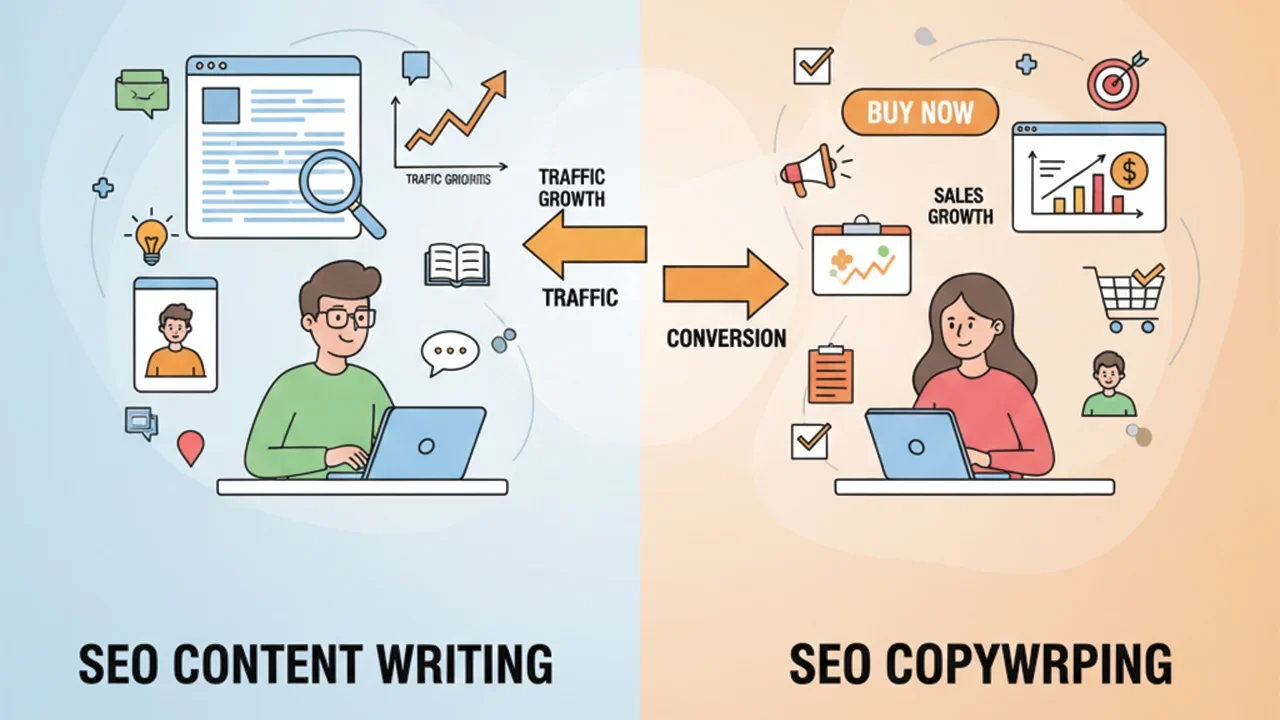 SEO Content Writing vs SEO Copywriting