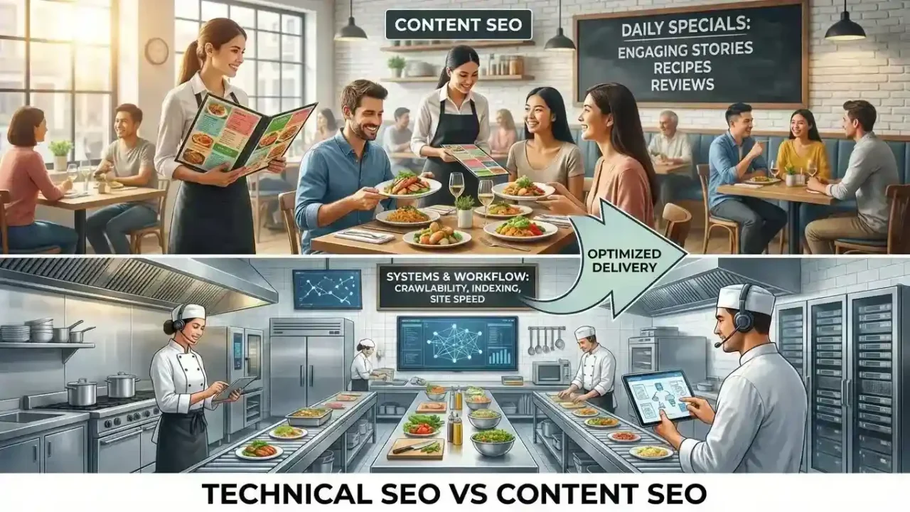 What's the difference between technical SEO and content SEO